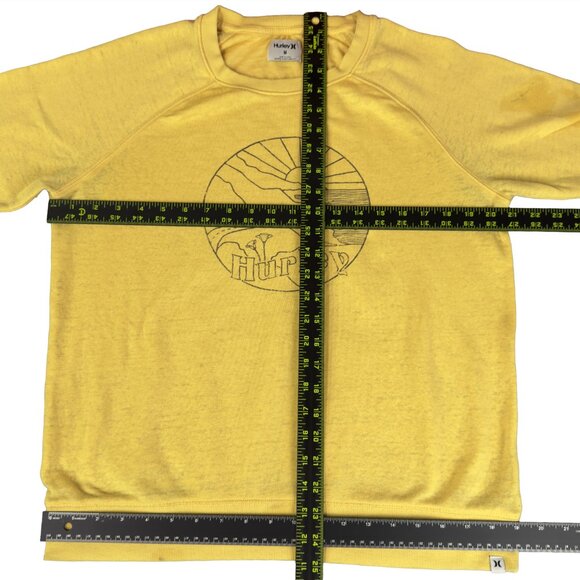 HURLEY Cruise Control Light Long Sleeve Tee Burnout Yellow Surf Women's M Y2K - Picture 6 of 7